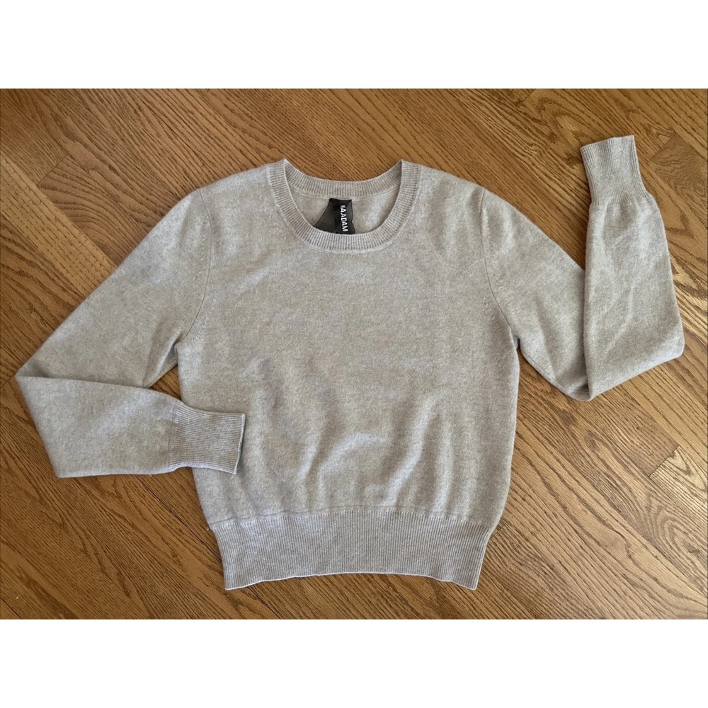 NAADAM Cashmere Crew Neck Pullover Sweater Long Sleeve Oatmeal Women's S